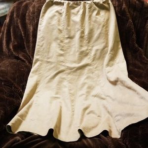 Tan suede like skirt